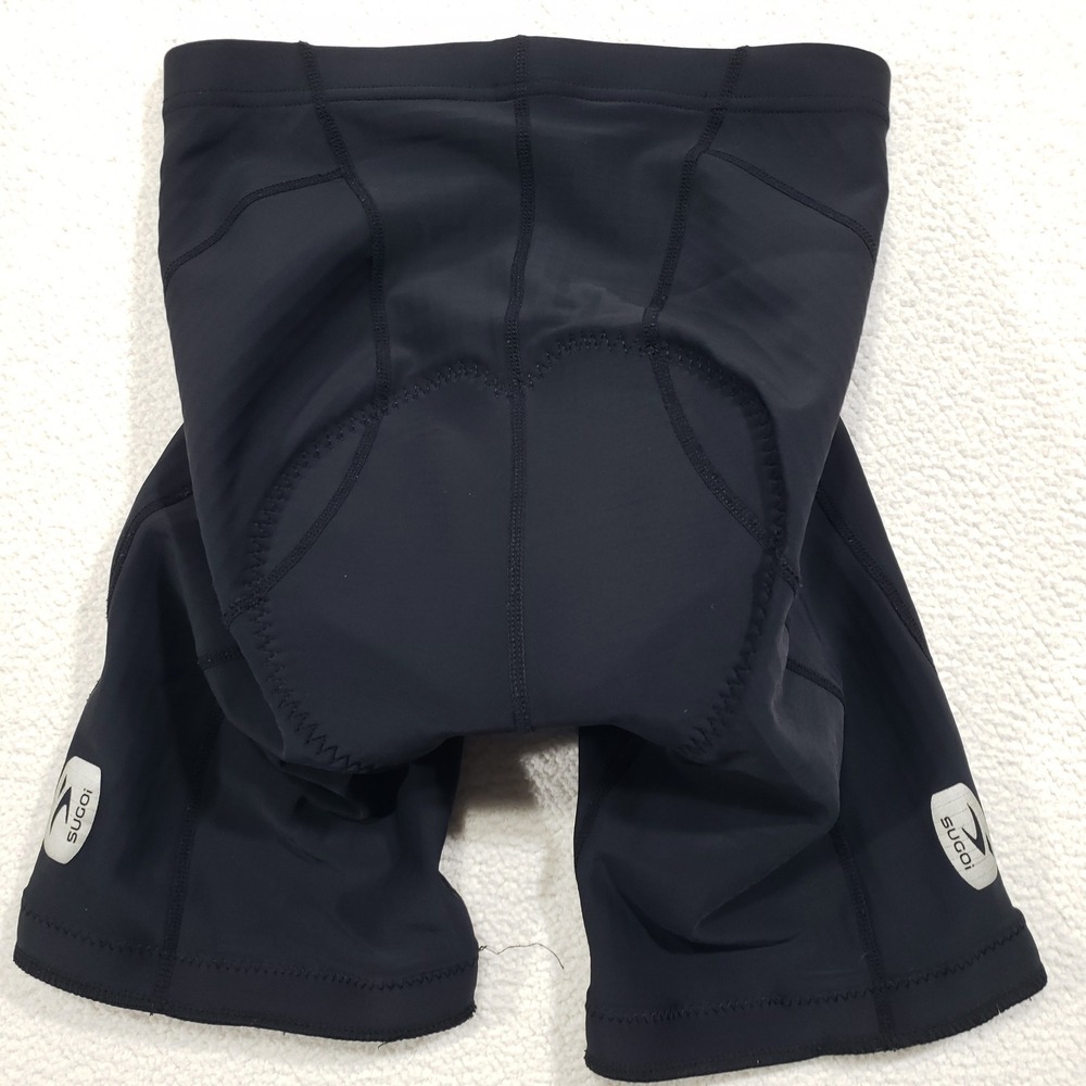 Sugoi Cycling Shorts Mens Small Black Padded Chamois Bike Compression Nylon